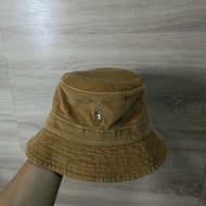 Polo Ralph Lauren RL 卡其 燈芯絨 漁夫帽 S/M