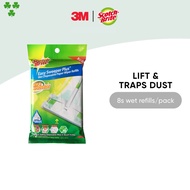 3M™ Scotch-Brite™ Easy Sweeper Plus Mop Wet Disposable Paper Wiper Refills, 8 pcs/pack, For Easy Swe