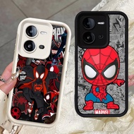 Black and White Soft Silicone Case for VIVO V25E V25 Y28 Y28s Y17S 2024 Z-78 Spiderman