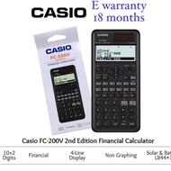 E warranty 18 months  ! Casio financial calculator  FC-200V-2