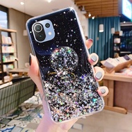 Casing for Xiaomi 11 Lite 5G NE Mi 11 Lite 11 Ultra 10T Pro NEW 2021 Starry Sky Glitter Sequined with Stand Phone Case