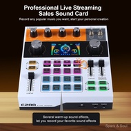 New C200Multifunctional External Live Streaming Sound Card for Streamers and Gamers K Song Chinese-E