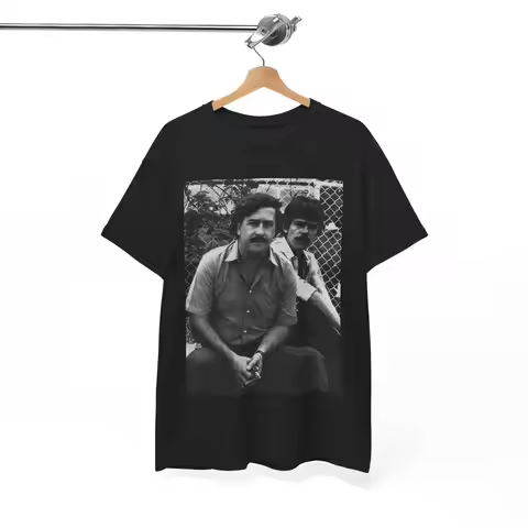 Pablo Escobar Tshirt Vintage Photo Colombia Retro Mexico Unisex Heavy Cotton Tee