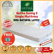 Getha Sunny 5 Single Mattress / 100% Natural Latex / tilam bujang (5.5 inches) / [READY STOCK ]