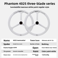 West Biking | Carbon Fiber Wheelset 451 Straight Three Blades Disc Brake Open Tire