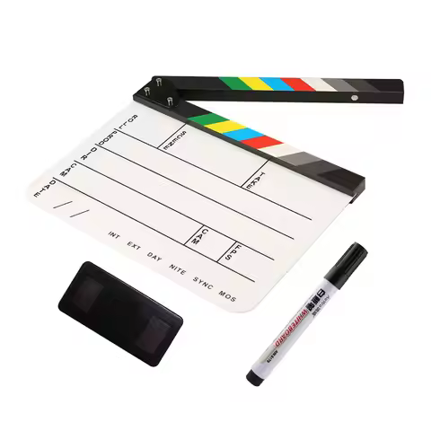 Director Video Scene Colorful Clapperboard TV Movie Film Action Clapper Board