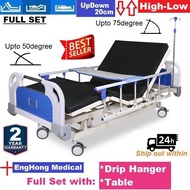 EngHong 4 Functions Hospital Bed medical bed HIGH LOW nursing bed, 3 Function Hospital Bed Height Ad