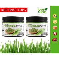 LOVE EARTH Organic WHEATGRASS POWDER 185G X 2 ( Twin Pack )