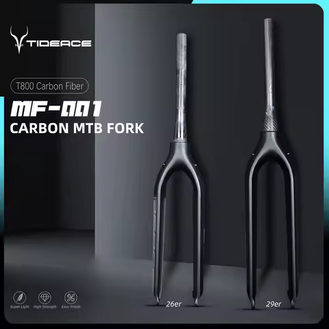 Quick Release 100x9mm 26er or 29er MTB Fork Carbon Rigid Fork Disc Brake Bicycle Mountain Front Fork