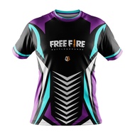 FREE FIRE GAMING Tshirt / Baju Microfiber Jersi / Jersey Sublimation / Tshirt Jersey
