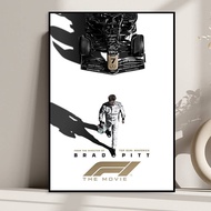 F1 The Movie Canvas Poster Racing Car Film Wall Art for Bar Bedroom Home Decor