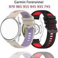 Official Two-tone Silicone Band For Garmin Forerunner 945 935 745 Breathable Comfortable And Garmin 