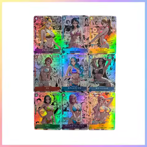 Manga DIY OPCG One Piece Girls Flash Cards Nami 9PCS Collectible card 63*88mm