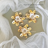 3D APB itari gold flower sequins