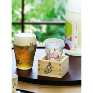 日本ADERIA江戶浮世繪幸福兔子貓咪清酒啤酒對杯玻璃版畫生日禮物