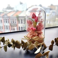 -迷你鬱金香永生花盅-つまみ細工/日式布花/手作體驗