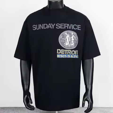 KANYE T-shirts CPFM Men's Street Jesus Is King t shirt Trend Brand Kanye West Loose Casual Short Sle