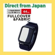 【Direct from Japan】Full Cover Case for Apple Watch 44mm with Integrated Fabric Band Apple Watch 44 Navy