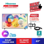 [FREE Ship + Bracket] Hisense A6100K Series 4K UHD Smart TV, Vidaa TV (65") 65A6100K