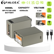 PALO NP-FV100 TYPE-C Battery(68*45*32)mm 7.4V 4590mAh For Sony DCR-SR88 CX300 PJ820E SX83 SX85