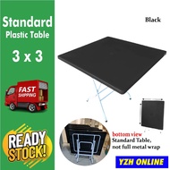 Foldable Table Plastic 2’x3’ or 3 x 3 Mamak Hawker table / Meja Lipat Plastik / Meja Makan Hitam or Warna Wani