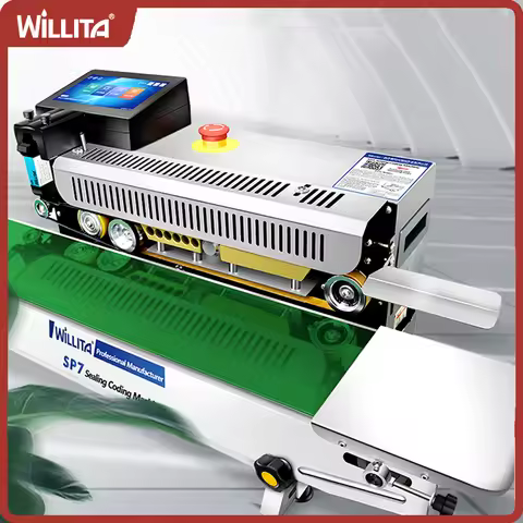 WILLITA SP7 Smart Sealing and Coding Machine Continuous Automatic Food Bag Sealer+Expiration Date Lo
