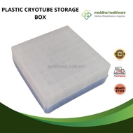 Cryotube Cryovial / HPLC 1.8ml Storage Box/ rack, Plastic (100 wells)