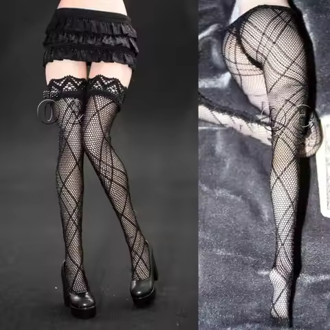 1/6 Scale Mesh Pantyhose High Socks Model for 12" Tbleague Phicen JO Female Body