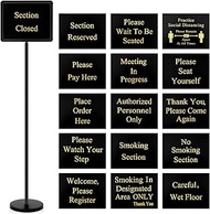 Wenqik Hostess Stand for Restaurant Entrances with 9 Inserts 11 x 14 Inch Restaurant Sign Holder wit