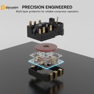 Si 1pcs Refrigerator Starterpressor Overload Protector Start Relay QP3-12A For Refrigerator Accessor