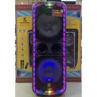 Avcrowns Karaoke CH-1292/CH-1262 12inchx2 TWS Function Wireless Bluetooth Speaker/Rechargeabe/2 Wireless Microphone