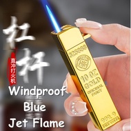 Gold Bar Side Press Jet Flame Butane Gas Lighter
