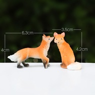 Cute Little Fox Blind Box Collectible Resin Animal Model Micro Landscape Succulent Plant Pot Decorat