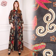 Robe Maxi Dress Nirtga Longdress Belt Womens Batik Fabric