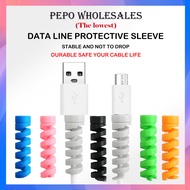 1 Pc Silicone Spiral USB Cable Protector Data Line Bobbin Winder Protective Cover Spring Cable Protection USB Cable Protector Earphone Wire Cord Protection Cover Data Charger line Protective Sleeve For Apple iphone 13 11 12 XR XS Max Pro