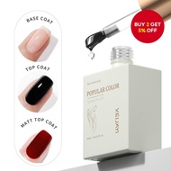 Trendy New No Wipe Matte Gloss Gel Top Coat and Base Coat Nail Polish Set Set Cat Ulang Padu Padu Ma