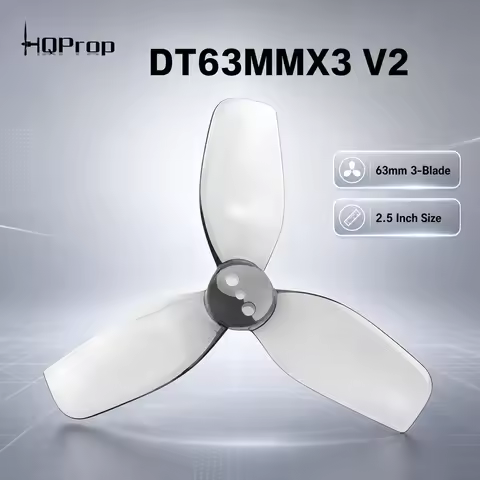 HQProp DT63MMX3 V2 2.5 Inch 63mm 3-Blade Propeller 2CW 2CCW PC Props For FPV Cinewhoop Racing Freest