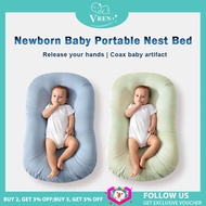 VREN Infant Newborn Baby Lounger Portable Baby Nest Bed for Girls Boys Cotton Crib Toddler Bed Baby Nursery Carrycot Co Sleeper Bed