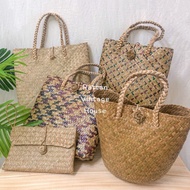 (Rattanvintage)🔥Beg Anyaman Mengkuang | Anyaman Tote Bag | Hand Craft Mengkuang Bag | Bakul Anyaman 