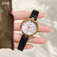 ZGO X women's watch. Fashionable waterproof quartz watch. Leather strap. Girlfriend gift. With gift 
