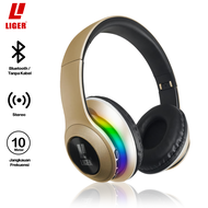 LIGER Wireless Bluetooth Headphone LED Stereo Dengan Mic Headset Tanpa Kabel HF L-919