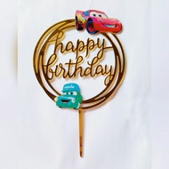 Topper cake Topper acrylic Birthday cake Decoration acrylic Character Cars McQueen