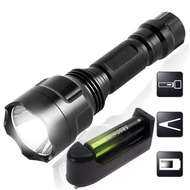 7000LM Q5 LED C8 Flashlight 18650 Torch Lamp Camping + Battery & Charger