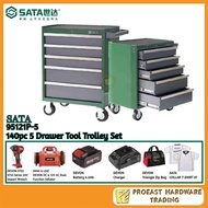 SATA - 95121P-5 140pc 5 Drawer Tool Trolley Set + DEVON Tools ( 5733 / 5940-Li-20Z )