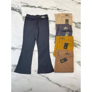 Thick imported alo soft jeans embroidered Cutbray pants