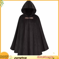 Medieval Renaissance Costume, Hooded Cape for Men Women, Knight Cloak Hoodie for Adult, Hobbit Wizar