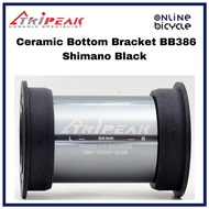 Tripeak Ceramic Bottom Bracket (BB386 Shimano Black // BB386 DUB Black) for Bicycle and Cycling
