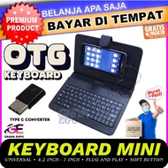 OTG Keyboard HP Universal Android Micro USB Layar 4.2 - 7 Inches Free Converter Micro USB ke Type C 