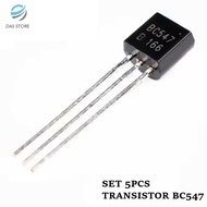 Set of 5pcs Transistor BC547 Tr BC 547 TO-92 NPN General Purpose Amplifier Ori 45V 0.1A