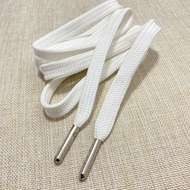 Premium flat laces - White shoelaces with metal aglet
